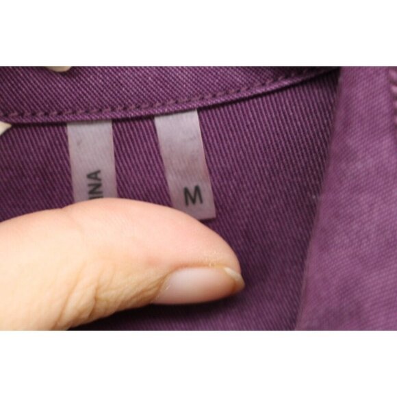 Soft Surroundings Purple Long Roll Tabbed Wrap Top-Size Medium - Picture 8 of 11